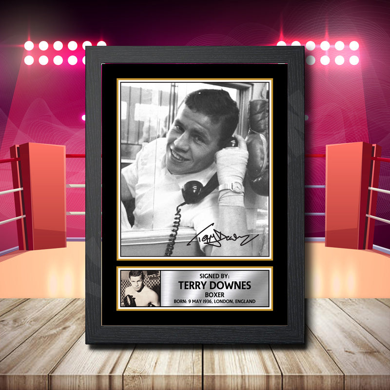 Terry Downes Printed Signature Boxing Star Poster Print Framed Wall Art Gift – Terry Downes Printed Signature Boxing Star Poster Print