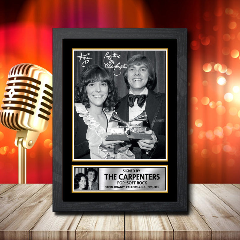The Carpenters 1 – Printed Signature Music Star Print – The Carpenters 1