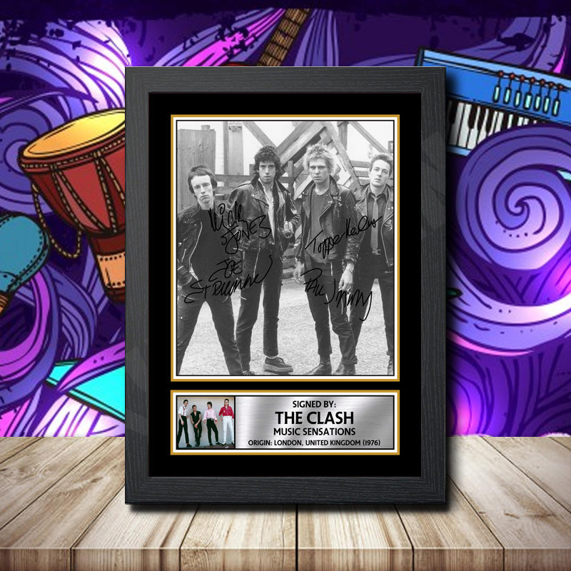 The Clash 3 Printed Signature Rock-Bands Star Poster Print Framed Wall Art Gift – The Clash 3 Printed Signature Rock-Bands Star Poster Print