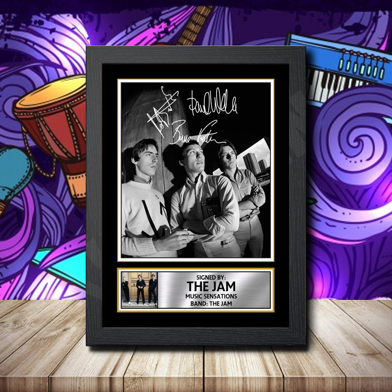 The Jam 3 Printed Signature Rock-Bands Star Poster Print Framed Wall Art Gift – The Jam 3 Printed Signature Rock-Bands Star Poster Print