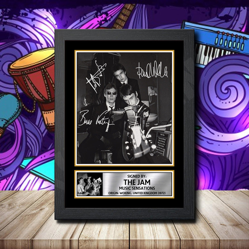 The Jam 4 Printed Signature Rock-Bands Star Poster Print Framed Wall Art Gift – The Jam 4 Printed Signature Rock-Bands Star Poster Print
