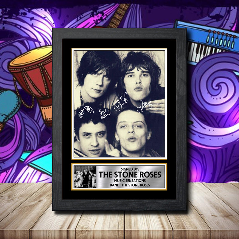 The Stone Roses 1 – Printed Signature Music Star Print – The Stone Roses 1