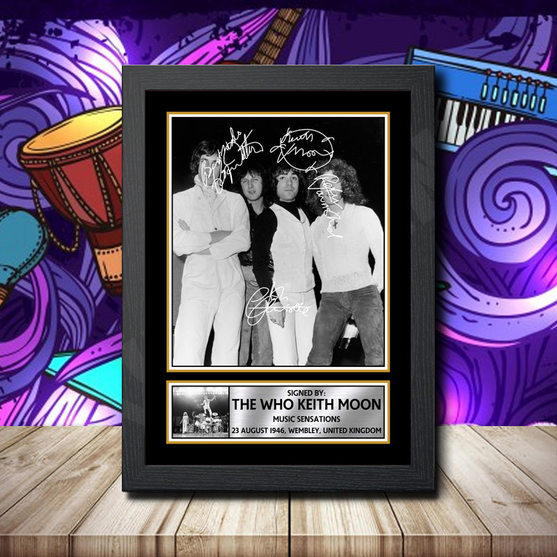 The Who Keith Moon 1 Printed Signature Rock-Bands Star Poster Print Framed Wall Art Gift – The Who Keith Moon 1 Printed Signature Rock-Bands Star Poster Print