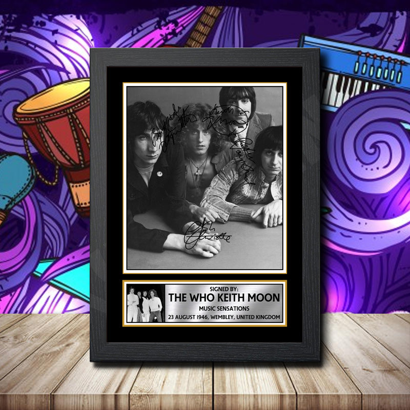The Who Keith Moon 2 Printed Signature Rock-Bands Star Poster Print Framed Wall Art Gift – The Who Keith Moon 2 Printed Signature Rock-Bands Star Poster Print