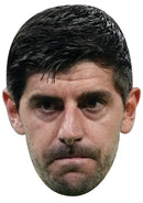 Thibaut Courtois Face Mask – Belgium Football Goalkeeper Inspired Card Face Mask, Soccer Fan Party Accessory, Match Day Supporter Prop, Sports Fan Gift