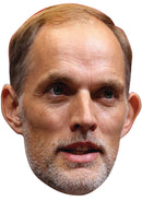 Thomas Tuchel Face Mask – Germany Football Manager Inspired Card Face Mask, Soccer Coach Fan Accessory, Match Day Party Prop, Sports Supporter Gift