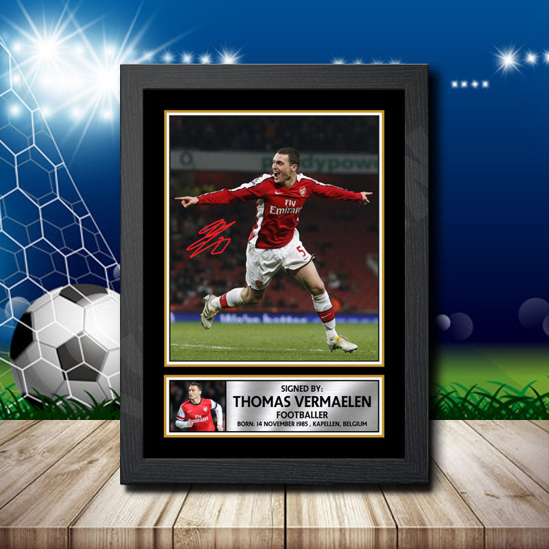 Thomas Vermaelen 2 Printed Signature Footballers Star Poster Print Framed Wall Art Gift – Thomas Vermaelen 2 Printed Signature Footballers Star Poster Print