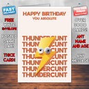 Rude Swear Word Birthday Card Design - THUNDERC*NT