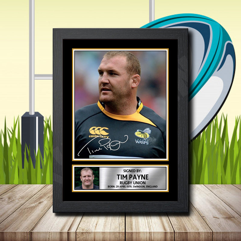 Tim Payne 1 Printed Signature Rugby Star Poster Print Framed Wall Art Gift – Tim Payne 1 Printed Signature Rugby Star Poster Print
