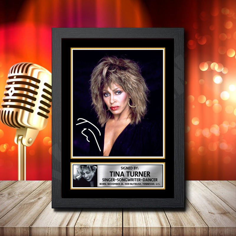 Tina Turner 2 – Printed Signature Music Star Print – Tina Turner 2