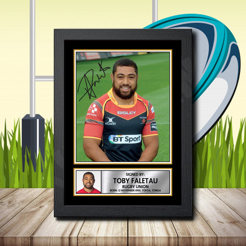 Toby Faletau 2 Printed Signature Rugby Star Poster Print Framed Wall Art Gift – Toby Faletau 2 Printed Signature Rugby Star Poster Print