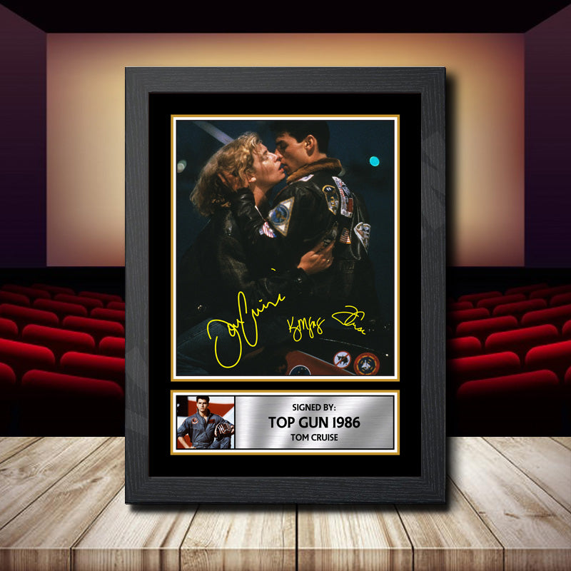 Tom Cruise Top Gun 1986 2 Printed Signature Movie Star Poster Print Framed Wall Art Gift – Tom Cruise Top Gun 1986 2 Printed Signature Movie Star Poster Print