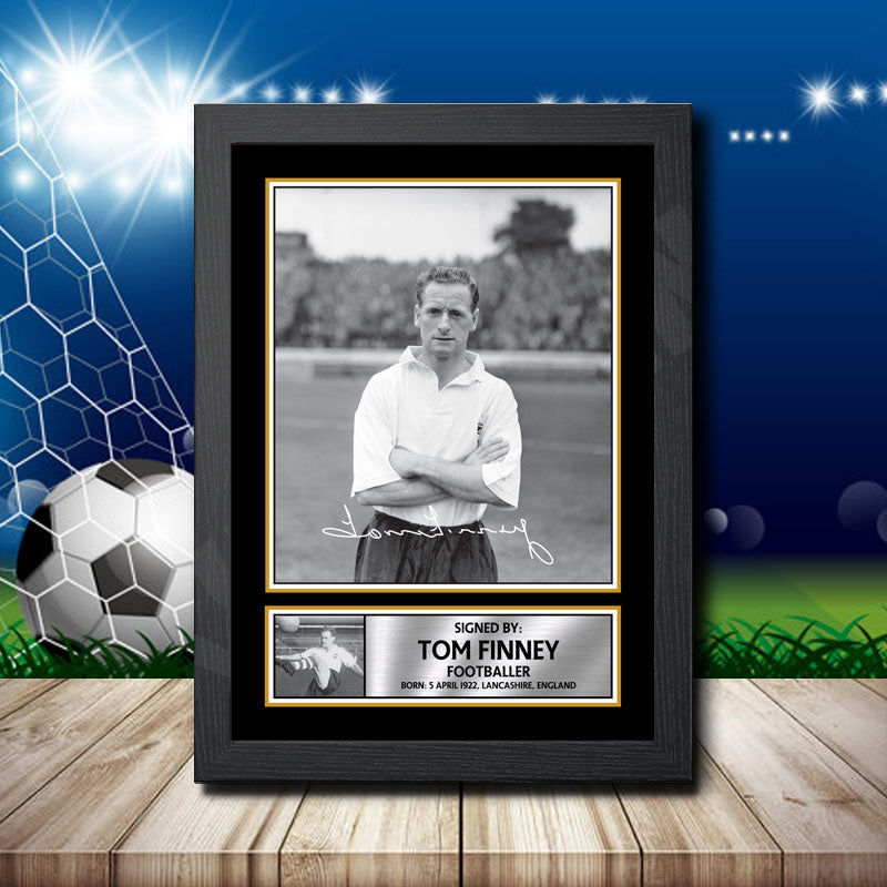 Tom Finney Printed Signature Footballers Star Poster Print Framed Wall Art Gift – Tom Finney Printed Signature Footballers Star Poster Print