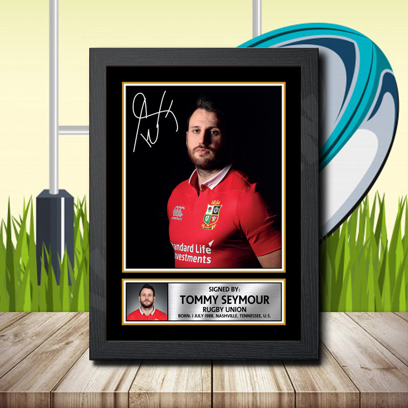 Tommy Seymour 1 Printed Signature Rugby Star Poster Print Framed Wall Art Gift – Tommy Seymour 1 Printed Signature Rugby Star Poster Print