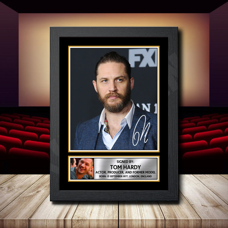 Tom Hardy 1 Printed Signature Television Star Poster Print Framed Wall Art Gift – Tom Hardy 1 Printed Signature Television Star Poster Print