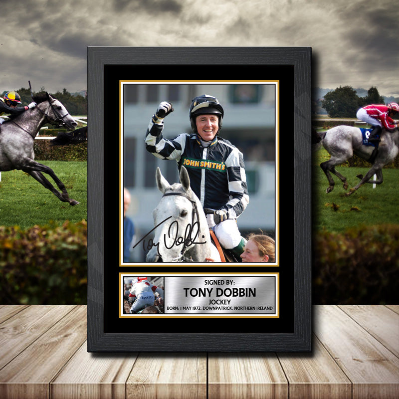 Tony Dobbin Printed Signature Horse-Racing Star Poster Print Framed Wall Art Gift – Tony Dobbin Printed Signature Horse-Racing Star Poster Print