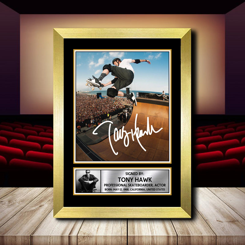Tony Hawk Printed Signature Movie Star Poster Print Framed Wall Art Gift – Tony Hawk Printed Signature Movie Star Poster Print