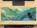 Extra Large Gaming Mouse Mat (800mm x 300mm) - Topography Aqua
