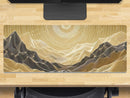 Extra Large Gaming Mouse Mat (800mm x 300mm) - Topography Gold