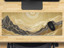 Extra Large Gaming Mouse Mat (800mm x 300mm) - Topography Gold