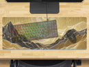 Extra Large Gaming Mouse Mat (800mm x 300mm) - Topography Gold