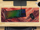 Extra Large Gaming Mouse Mat (800mm x 300mm) - Topography Magma