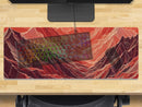 Extra Large Gaming Mouse Mat (800mm x 300mm) - Topography Magma