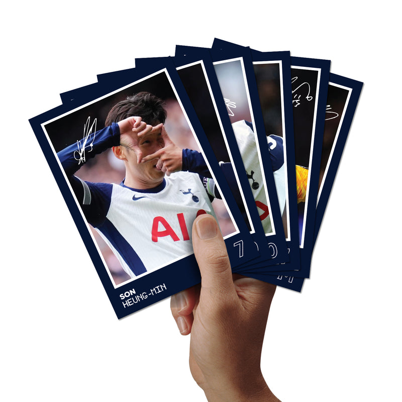 Tottenham Hotspur Players SIGNED A6 Poster Pack 2 - 6 Autographed Poster Print Cards (Son, Romero, Maddison, Solanke, Vicario, Postecoglou)