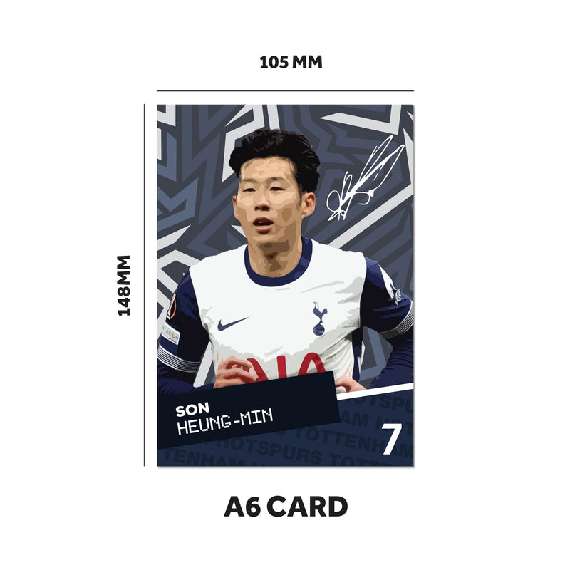 Tottenham Hotspur Players SIGNED A6 Poster Pack - 6 Autographed Poster Print Cards (Son, Romero, Maddison, Solanke, Vicario, Postecoglou)