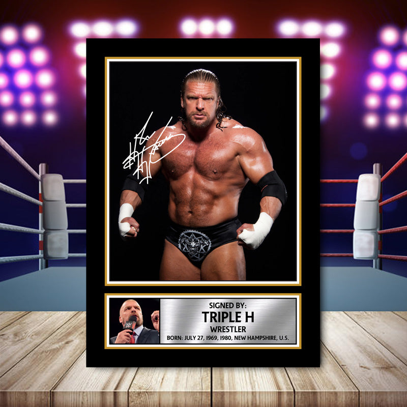 Triple H 2 Printed Signature Wwe Star Poster Print Framed Wall Art Gift – Triple H 2 Printed Signature Wwe Star Poster Print