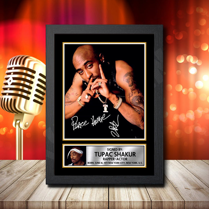 Tupac 2pac Shakur 1 – Printed Signature Music Star Print – Tupac 2pac Shakur 1