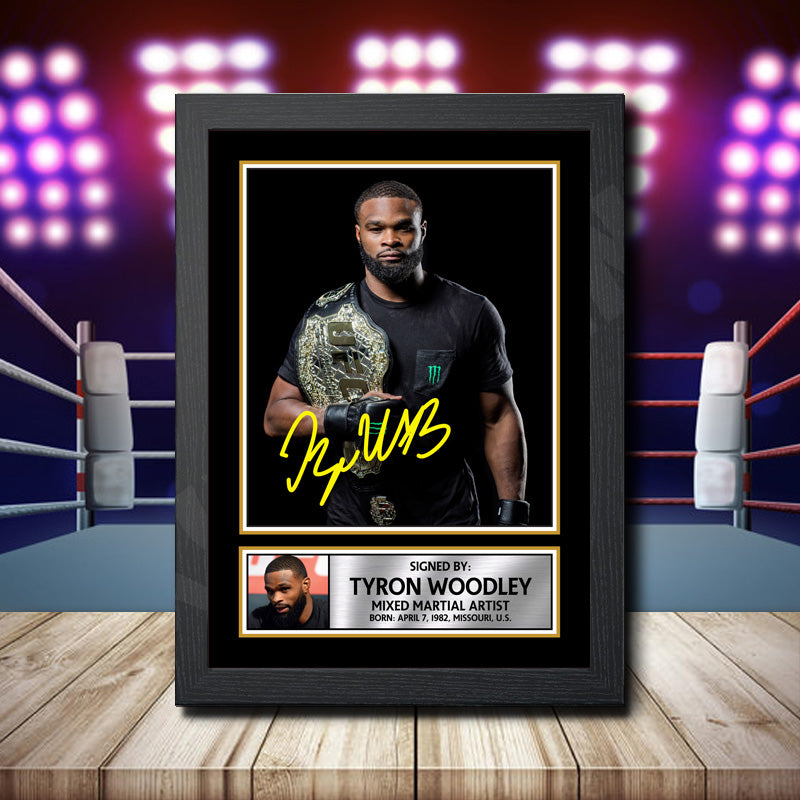 Tyron Woodley Printed Signature Ufc Star Poster Print Framed Wall Art Gift – Tyron Woodley Printed Signature Ufc Star Poster Print