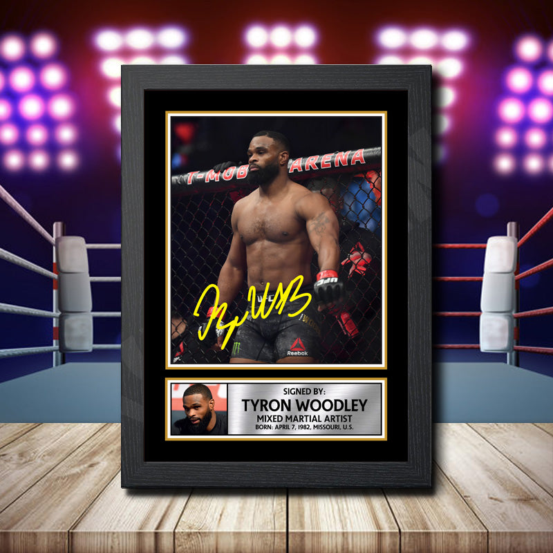 Tyron Woodley 2 Printed Signature Ufc Star Poster Print Framed Wall Art Gift – Tyron Woodley 2 Printed Signature Ufc Star Poster Print