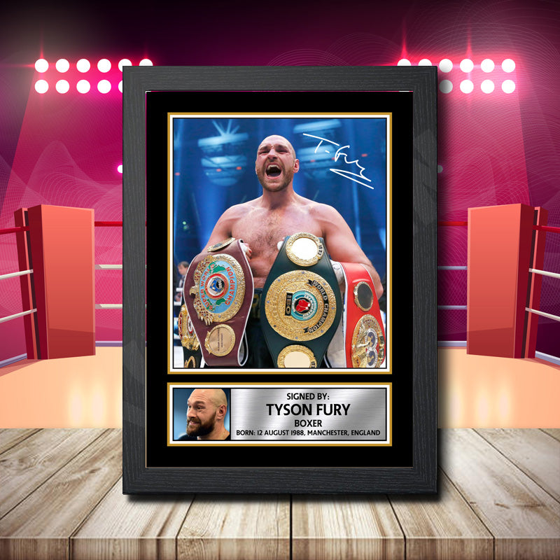 Tyson Fury Printed Signature Boxing Star Poster Print Framed Wall Art Gift – Tyson Fury Printed Signature Boxing Star Poster Print
