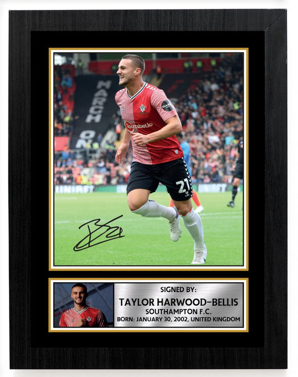 Taylor Harwood-Bellis Printed Signature Poster Print – Southampton F.C. – England U21 Football – Gift for Fans & Collectors