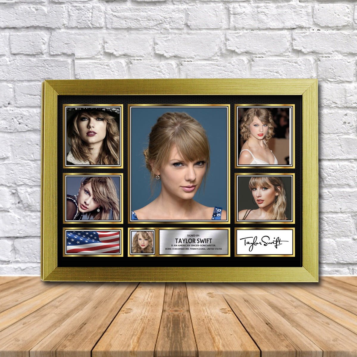 Taylor Swift Music Gift Framed Printed Signature Star Poster Print Wall Art Gift