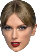 Taylor Swift 2025 Celebrity Face Mask Fancy Dress Cardboard Costume Mask