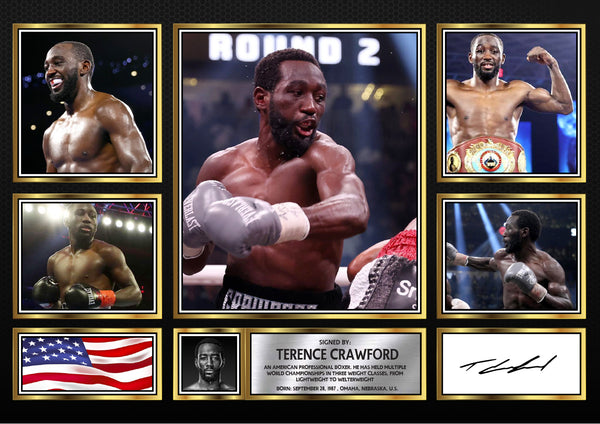 Terence Crawford top boxer Printed Signature Print Landscape