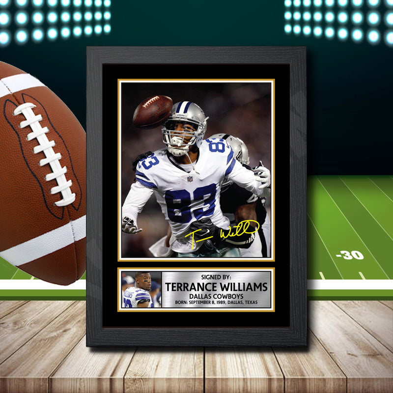 Terrance Williams Printed Signature NFL Star Poster Print Framed Wall Art Gift – Terrance Williams Printed Signature NFL Star Poster Print
