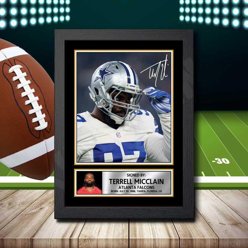 Terrell Micclain 1 Printed Signature NFL Star Poster Print Framed Wall Art Gift – Terrell Micclain 1 Printed Signature NFL Star Poster Print