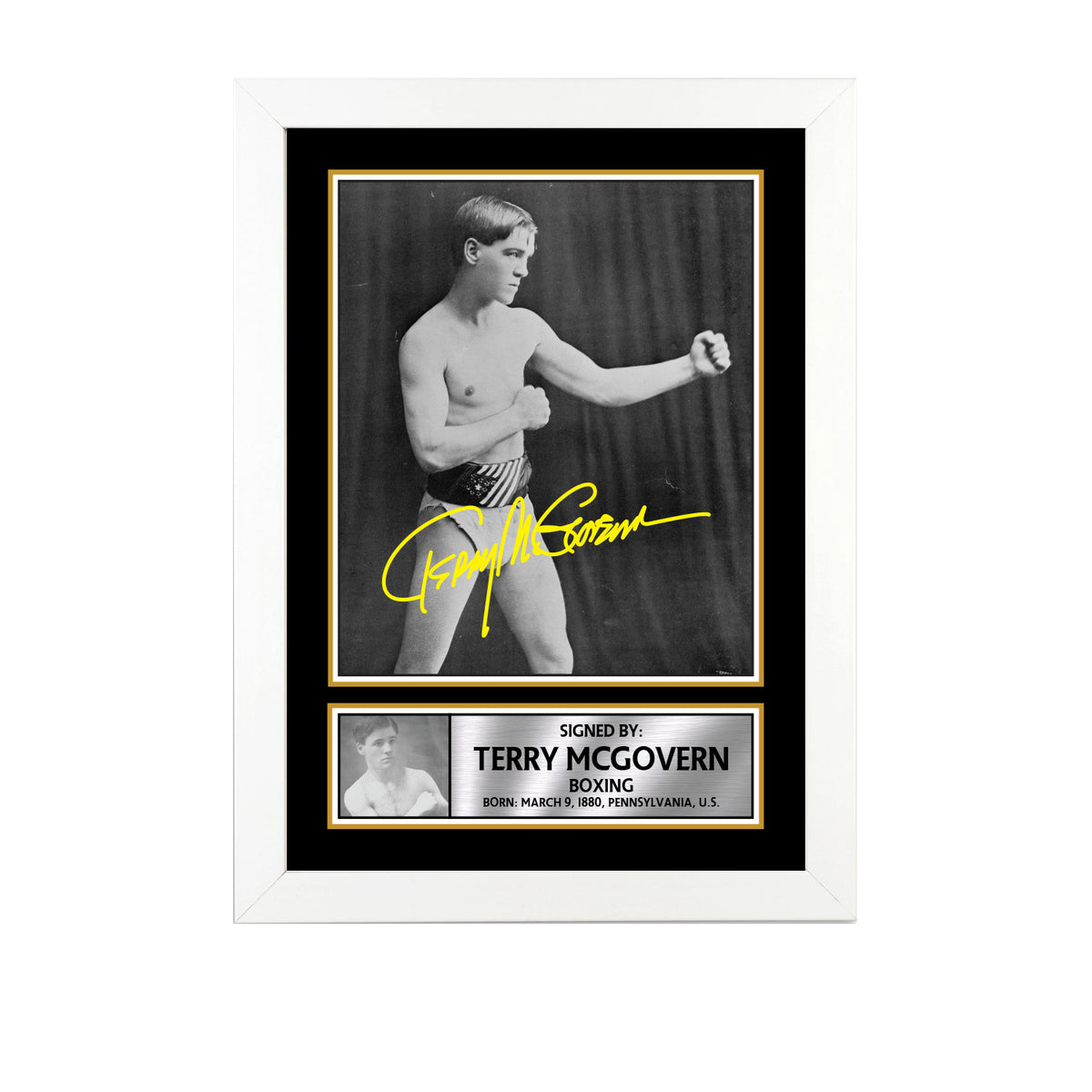 Terry McGovern M790 Boxing Printed Signature Poster Print Gift