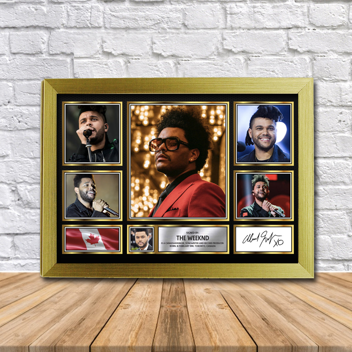 The Weeknd Music Gift Framed Printed Signature Star Poster Print Wall Art Gift