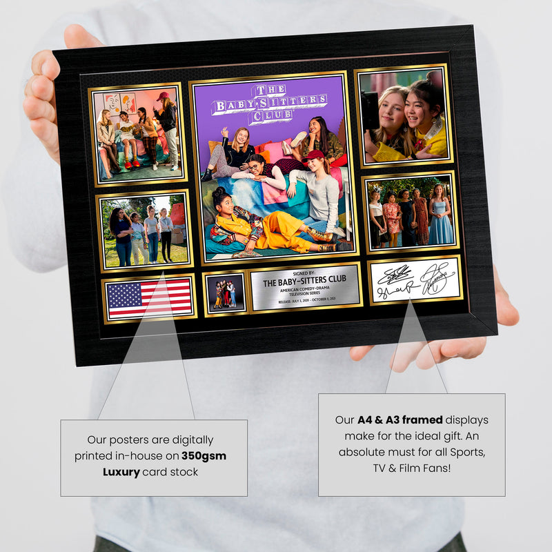 The Baby-Sitters Club Netflix Shows Framed Autographed Print - Limited Edition Autograph Fan Gift – Collectible Memorabilia Merchandise