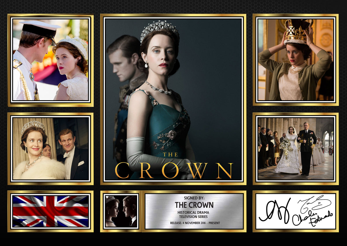 The Crown Netflix Shows Framed Printed Signature Print – Fan Gift – Wall Art – The Crown Netflix Shows Framed Printed Signature Print – A4 Poster