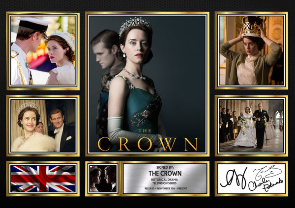 The Crown Netflix Shows Framed Printed Signature Print – Fan Gift – Wall Art