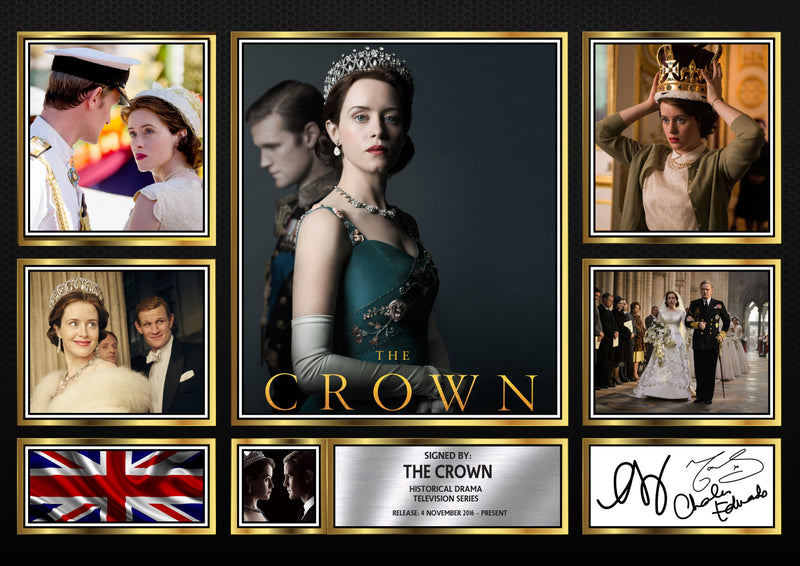 The Crown Netflix Shows Framed Autographed Print - Limited Edition Autograph Fan Gift – Collectible Memorabilia Merchandise