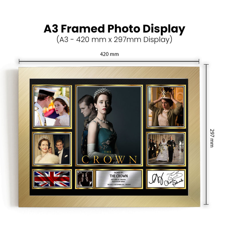 The Crown Netflix Shows Framed Autographed Print - Limited Edition Autograph Fan Gift – Collectible Memorabilia Merchandise