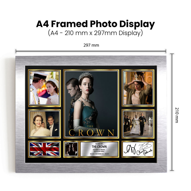 The Crown Netflix Shows Framed Autographed Print - Limited Edition Autograph Fan Gift – Collectible Memorabilia Merchandise