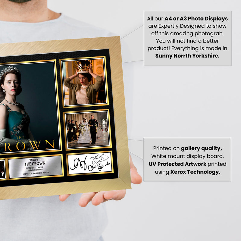 The Crown Netflix Shows Framed Autographed Print - Limited Edition Autograph Fan Gift – Collectible Memorabilia Merchandise