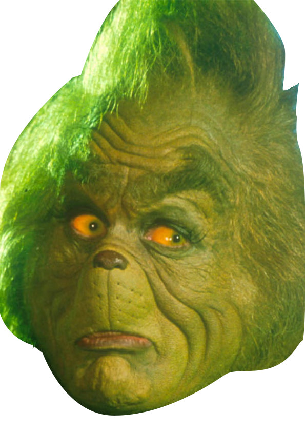 The Grinch - Jim Carrey Celebrity Face Mask Fancy Dress Cardboard Costume Mask